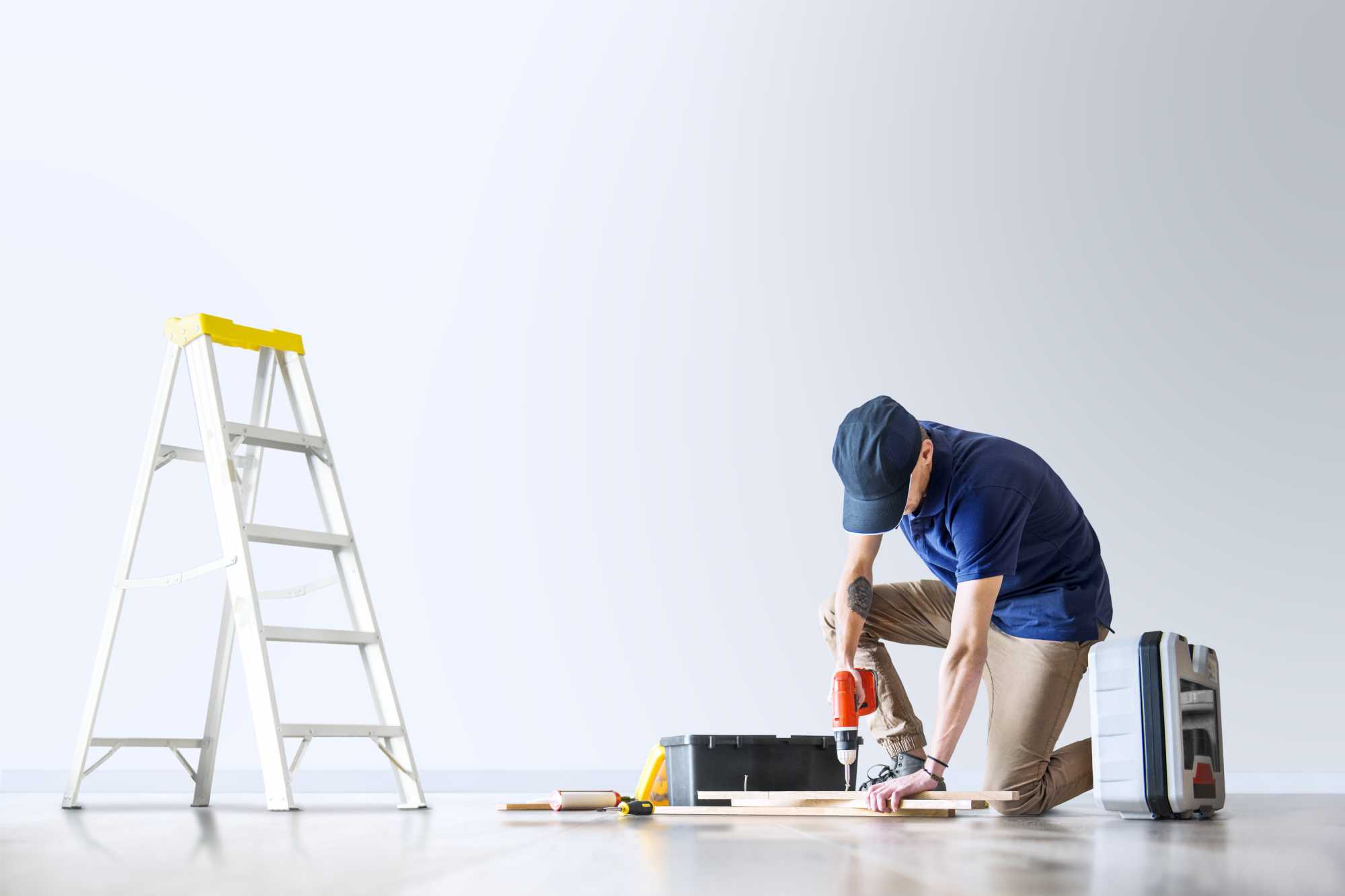 Handyman carrying out general property maintenance and repairs